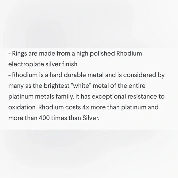 🇨🇦🆕5th Avenue Rhodium Ring - Picture 10 of 16